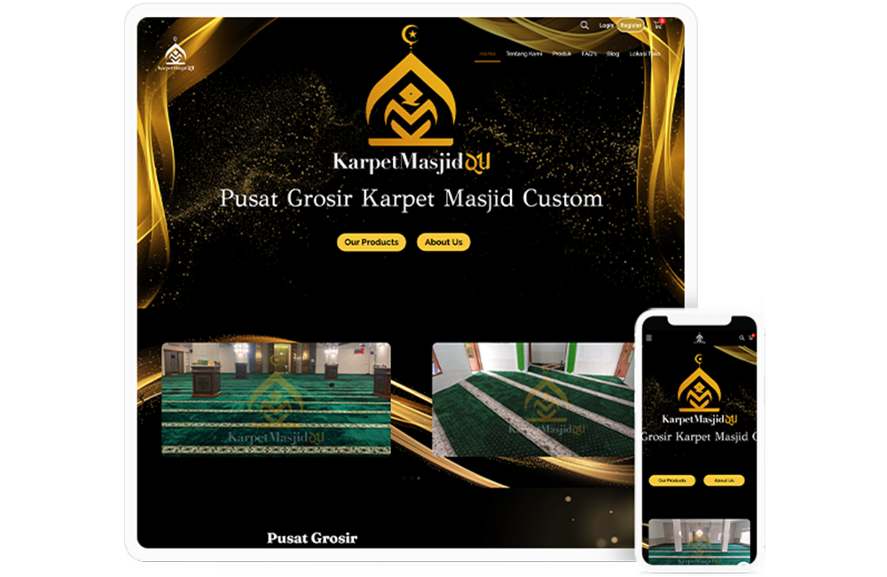 Website e-commerce untuk produk karpet masjid